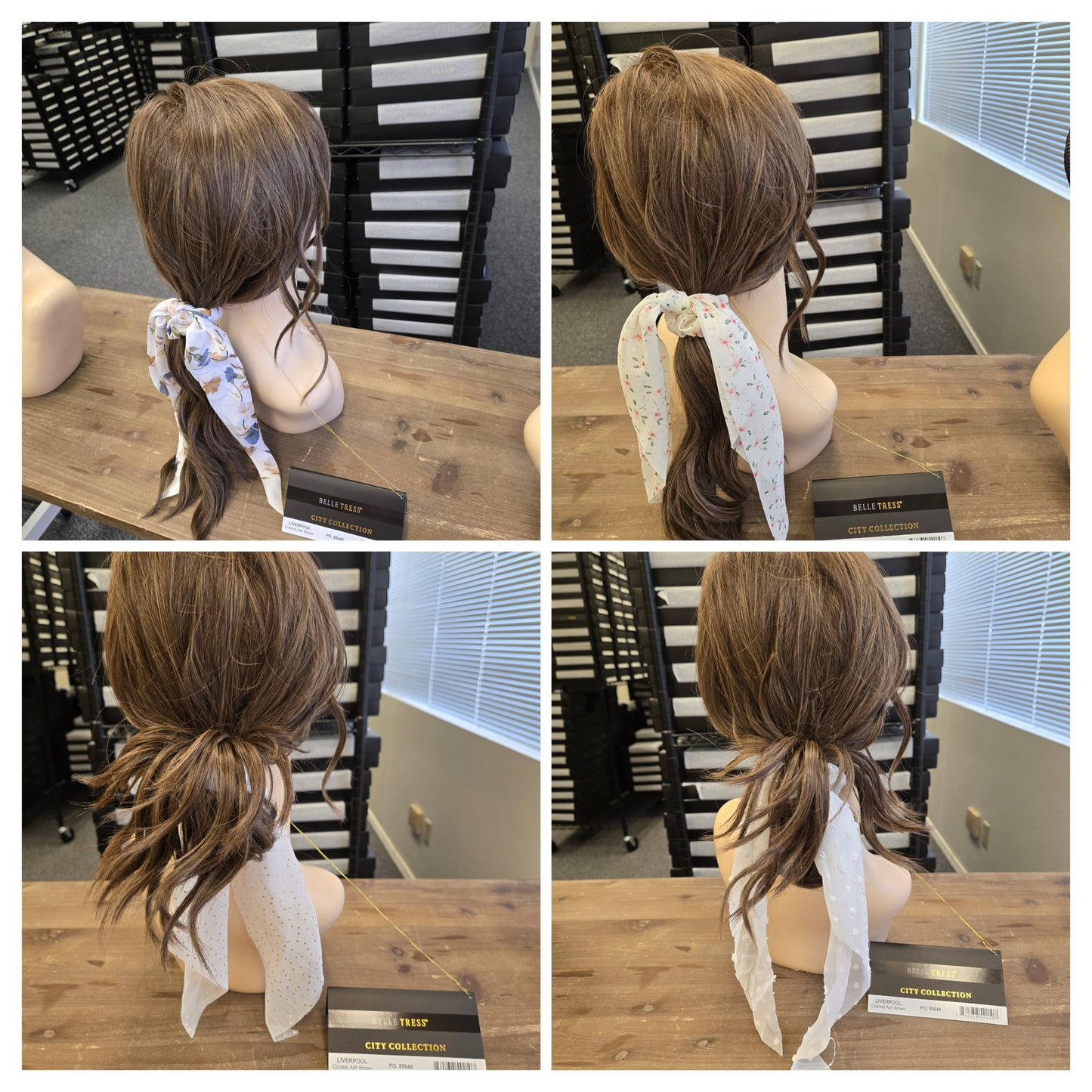 Krist's Spring Hair Scarf Scrunchies - 4pk