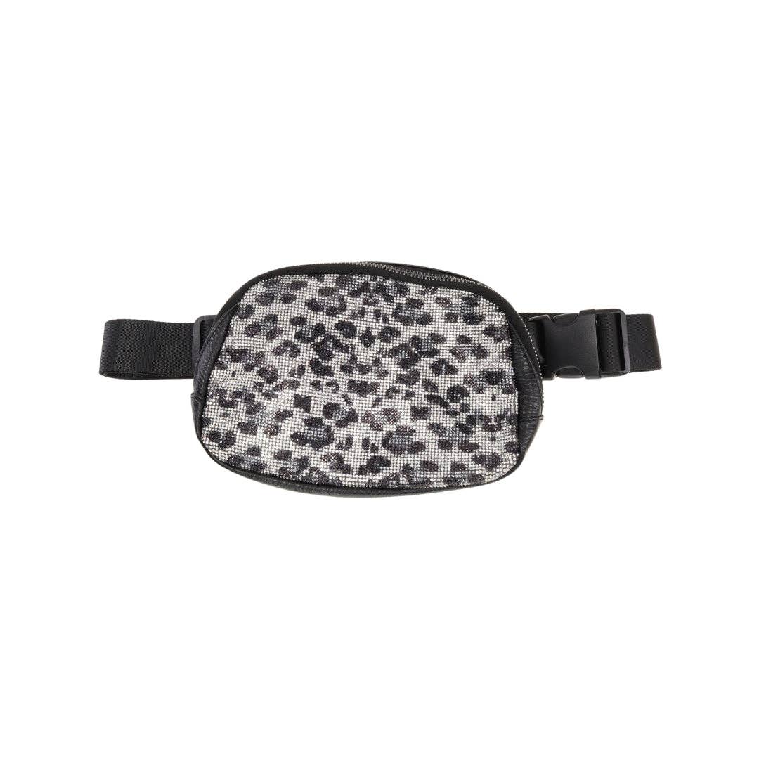 Animal Print Rhinestone Women's C.C Belt Bag