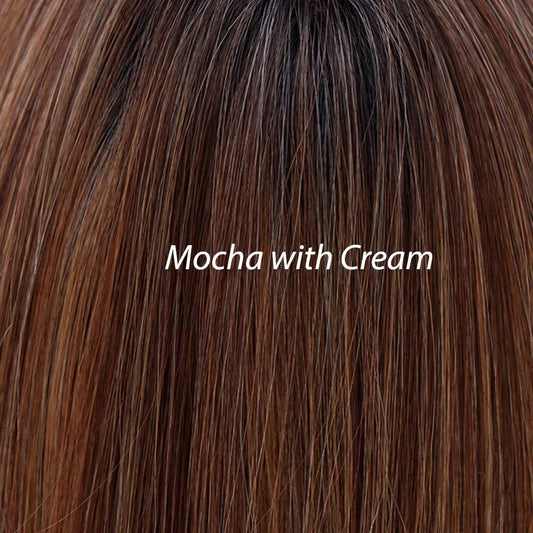 ! Lace Front Mono Top Straight 18 - Mocha with Cream
