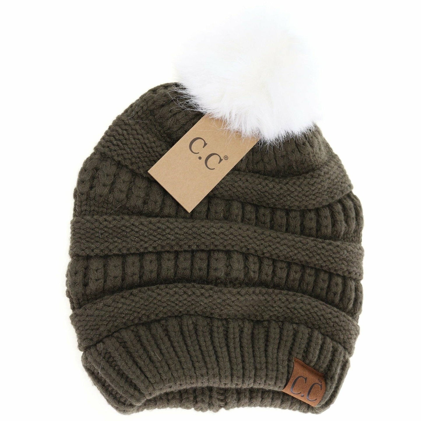 Super Soft Matching Fur Pom C.C Beanie HAT7002