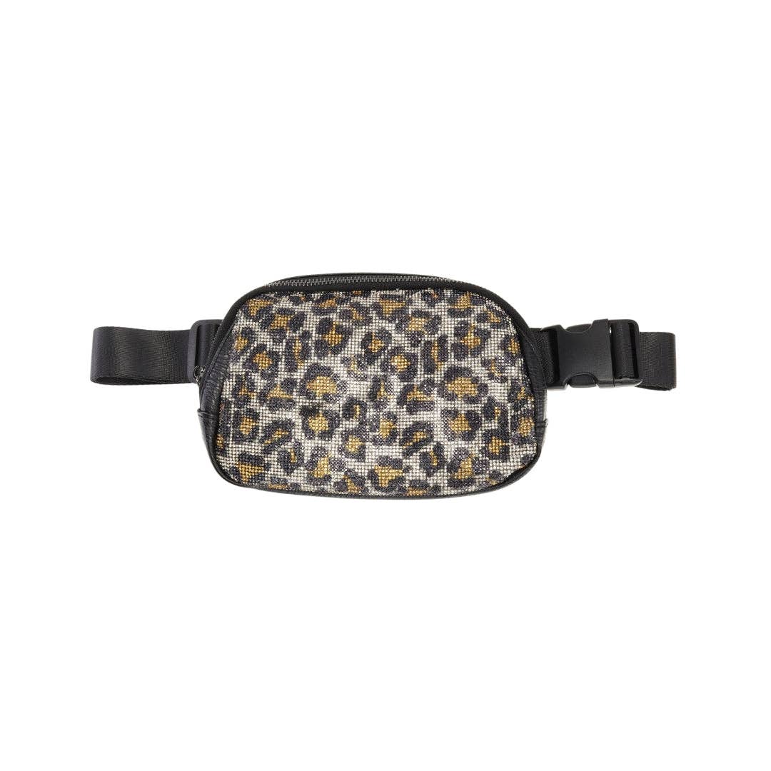 Animal Print Rhinestone Women's C.C Belt Bag