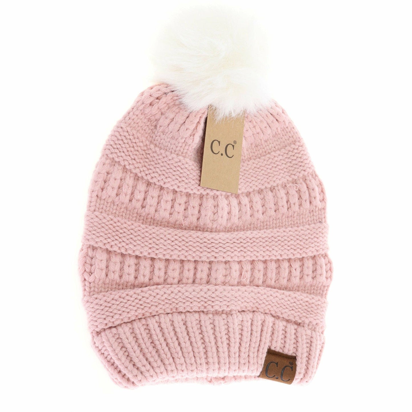 Super Soft Matching Fur Pom C.C Beanie HAT7002