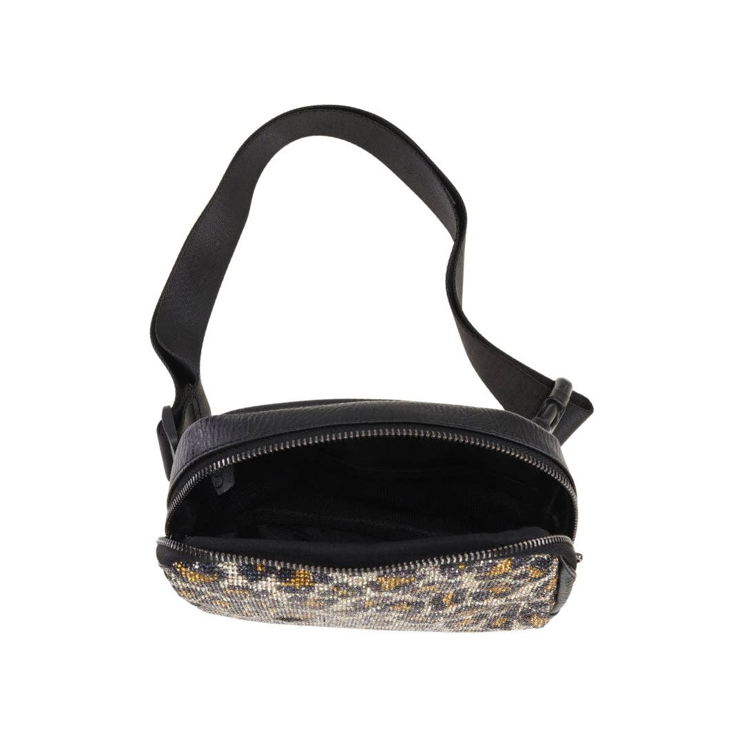 Animal Print Rhinestone Women's C.C Belt Bag