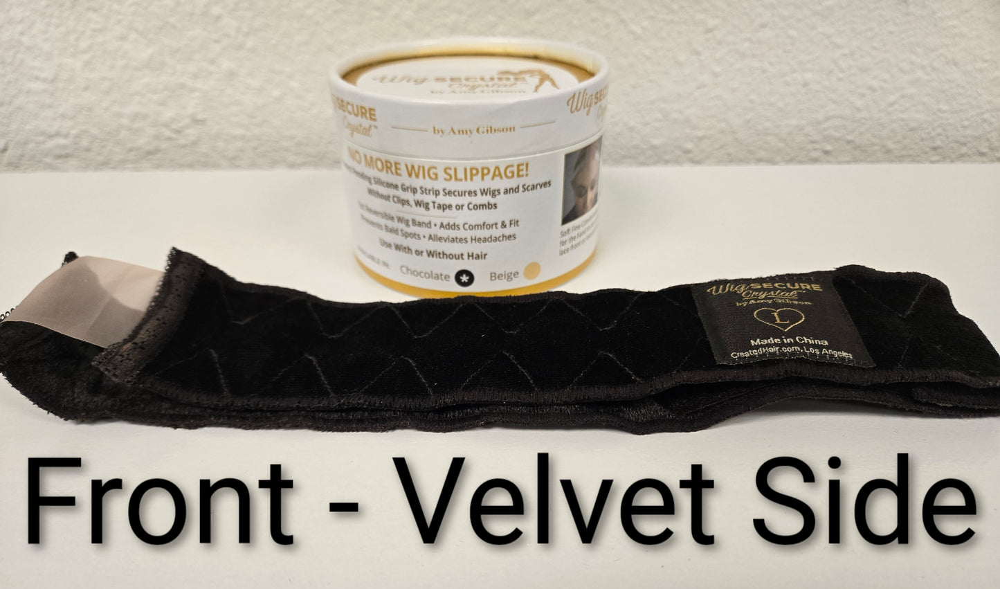 WigSECURE Crystal® - Reversible Non-Slip Grip Band with Silk Front