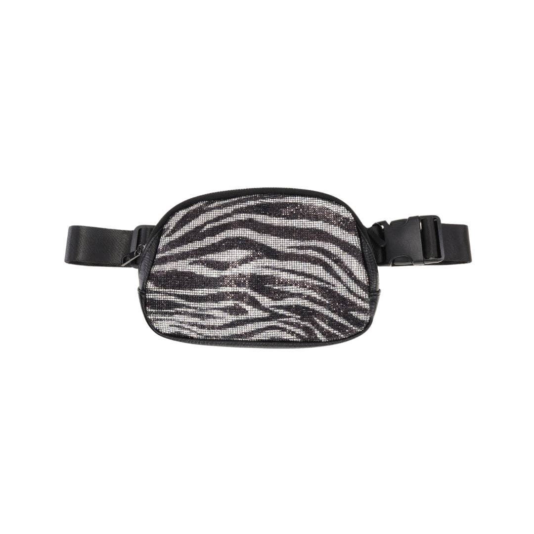 Animal Print Rhinestone Women's C.C Belt Bag