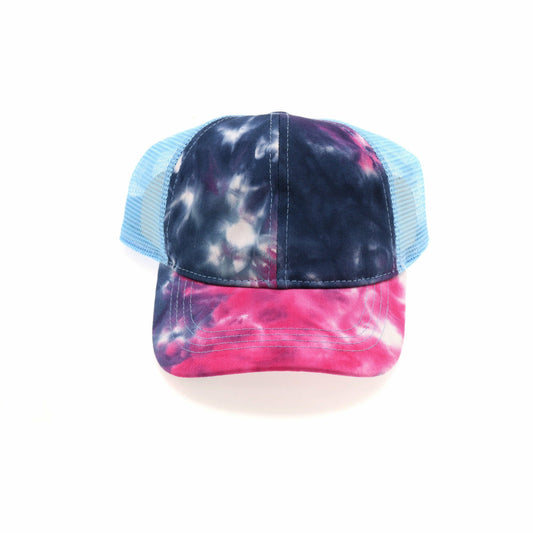 Tie Dye High Ponytail Mesh Back CC Ball Cap BT2164