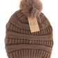 Super Soft Matching Fur Pom C.C Beanie HAT7002