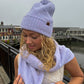 Chain Link Knitted C.C Matching Pom Beanie HTE0102