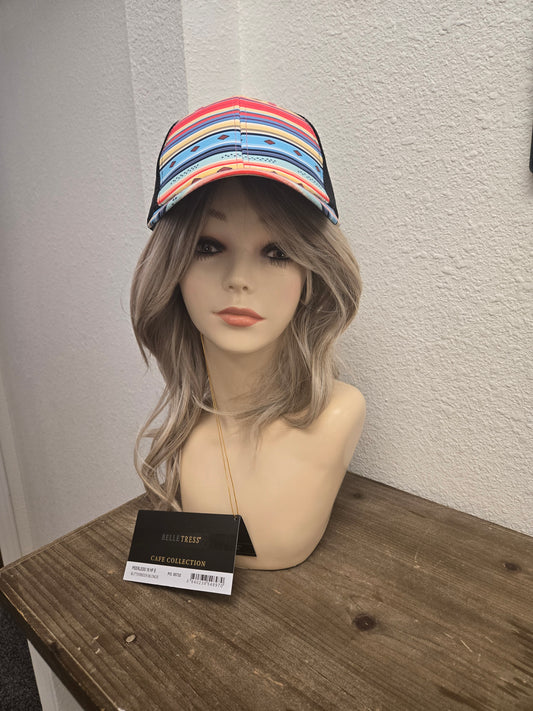 Kristi's Retro Multicolor Ponytail Hat - Ladies Baseball Cap