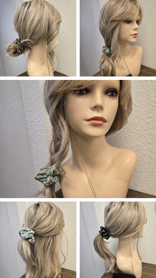 Kristi's 5pc Vintage Floral Scrunchy Set