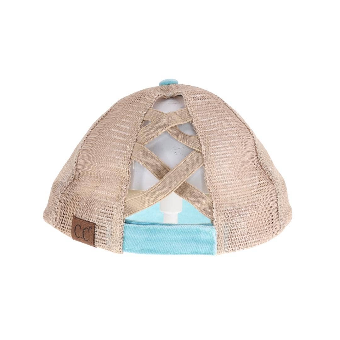 Embroidered Bee Happy Patch C.C High Pony Criss Cross Ball C