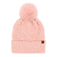 Chain Link Knitted C.C Matching Pom Beanie HTE0102