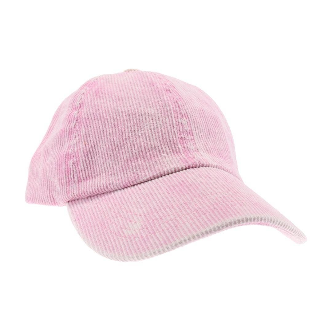 Stonewashed Corduroy Criss Cross High Pony C.C Ball Cap BT10