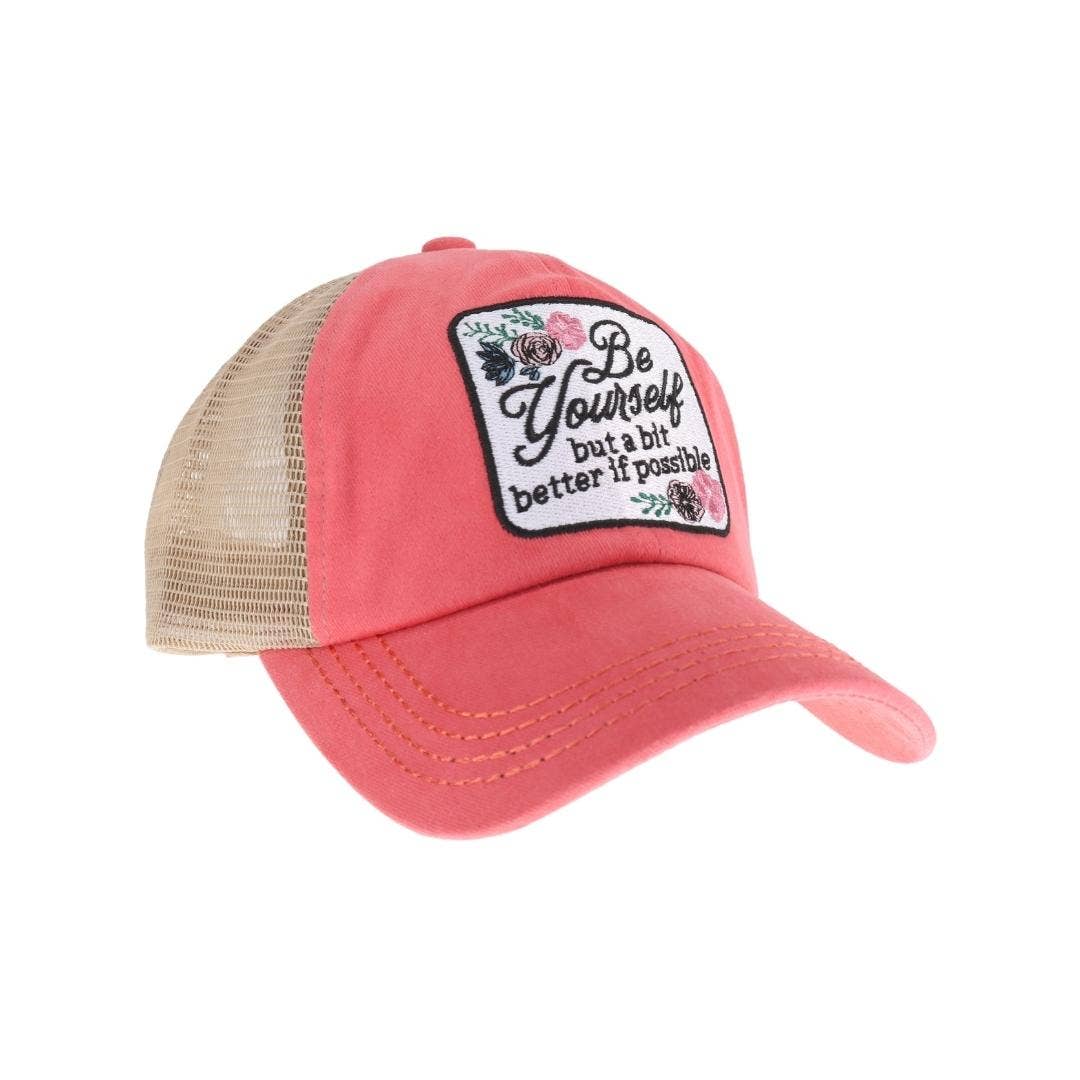 Embroidered Be Yourself Patch C.C High Pony Criss Cross Ball