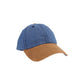 Two-Tone Suede/Denim C.C Ball Cap BAB8067