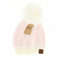 Heart Knit Pom Beanie HAT2088