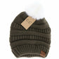 Super Soft Matching Fur Pom C.C Beanie HAT7002