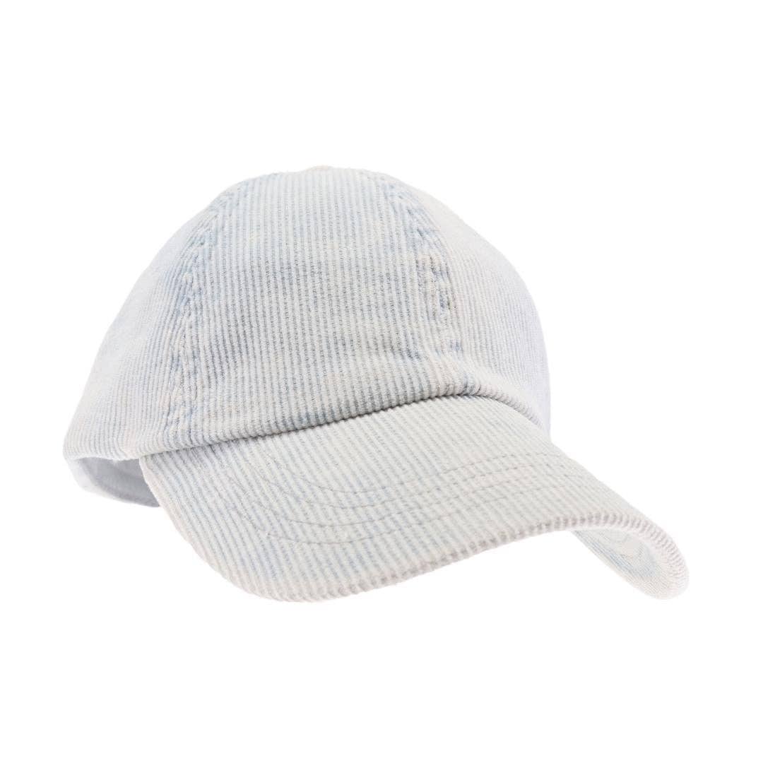Stonewashed Corduroy Criss Cross High Pony C.C Ball Cap BT10