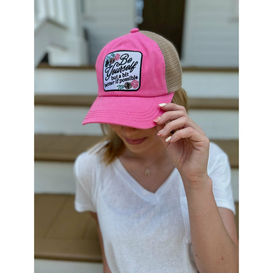 Embroidered Be Yourself Patch C.C High Pony Criss Cross Ball