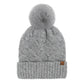 Chain Link Knitted C.C Matching Pom Beanie HTE0102