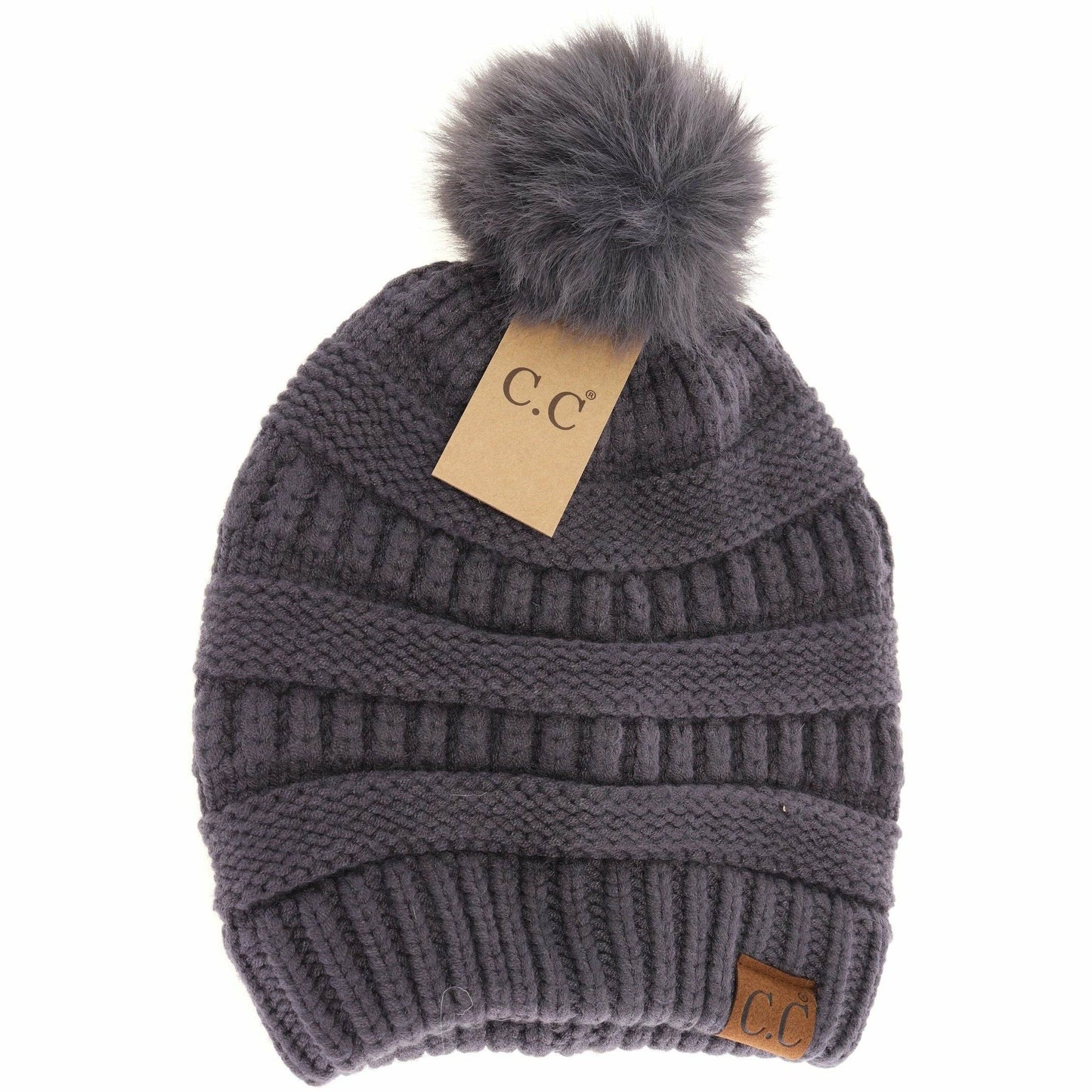 Super Soft Matching Fur Pom C.C Beanie HAT7002