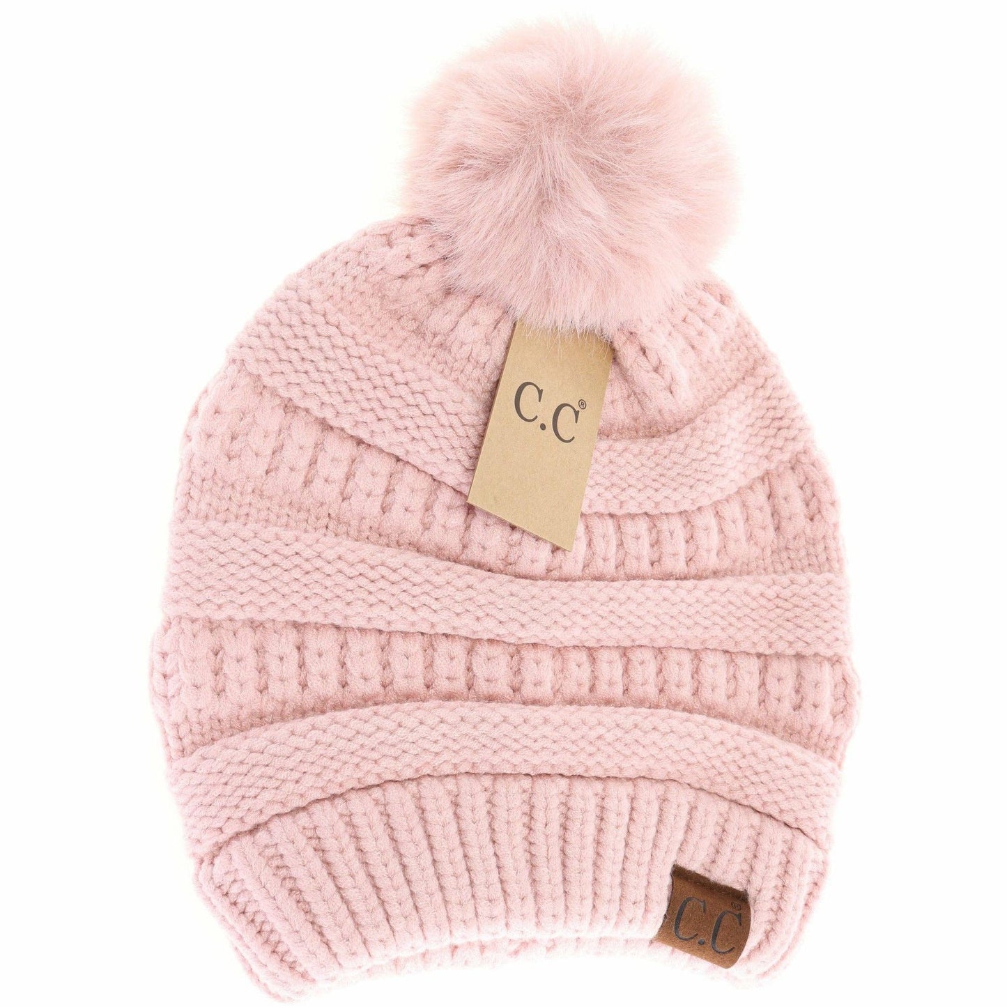 Super Soft Matching Fur Pom C.C Beanie HAT7002