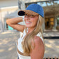 Two-Tone Suede/Denim C.C Ball Cap BAB8067